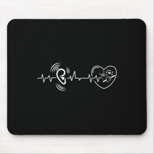 Hörgeräusch im Ohr Hand Hörverlust im Gebärdenspra Mousepad