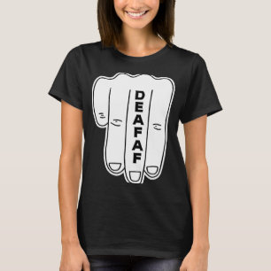 Hörhilfe Tod Pride ASL Handzeichen Sprache Deaf T-Shirt