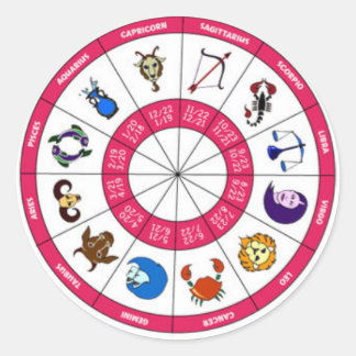 Horiskop Runder Aufkleber