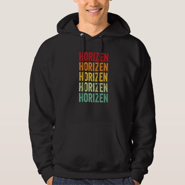 Horizen Krypto Regenbogen Text Hoodie (Vorderseite)