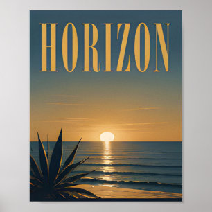 Horizon Luxus-Küsten-Editorial-Grafik Poster