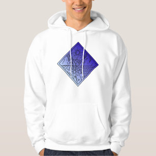 Horizon Serenity - Lineares Gesicht, Sonne und bla Hoodie