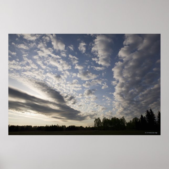 Horizon Sky View mit Wolken Poster (Vorne)