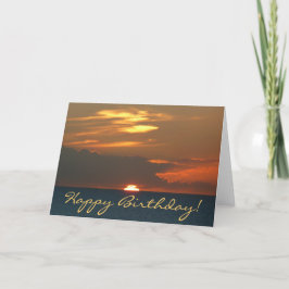 Horizon Sunset Birthday Card (Leere Innenseite) Karte