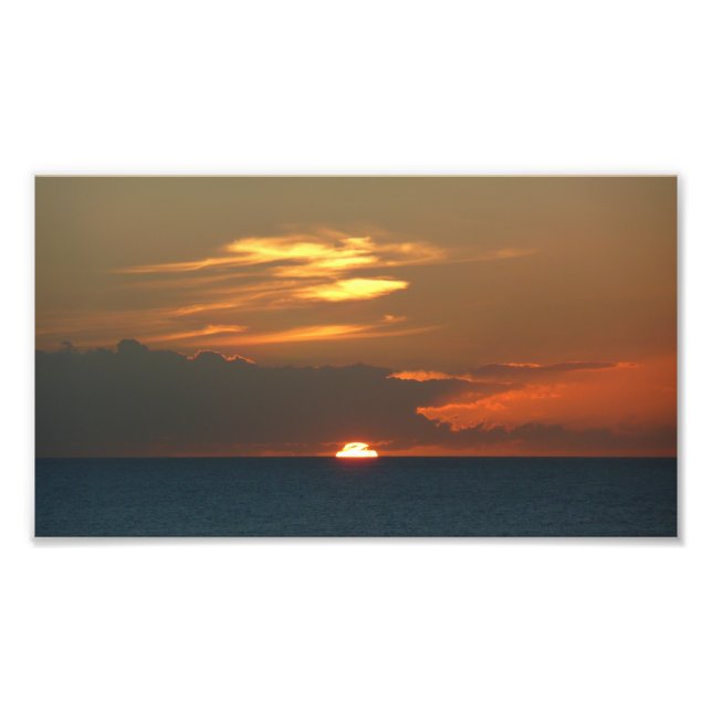 Horizon Sunset farbenfrohe Seascape-Fotografie Fotodruck (Vorne)