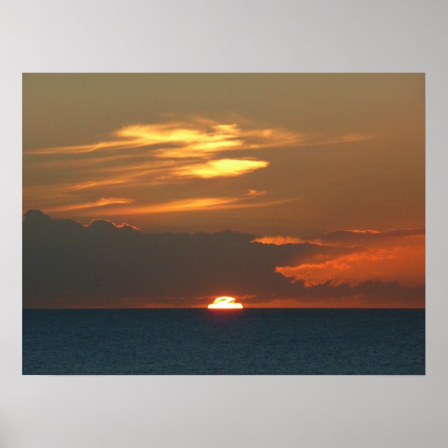 Horizon Sunset farbenfrohe Seascape-Fotografie Poster (Vorne)