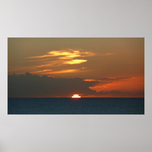 Horizon Sunset farbenfrohe Seascape-Fotografie Poster (Vorne)