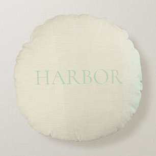 Horizon Watercolor Elfenbein Rundes Kissen