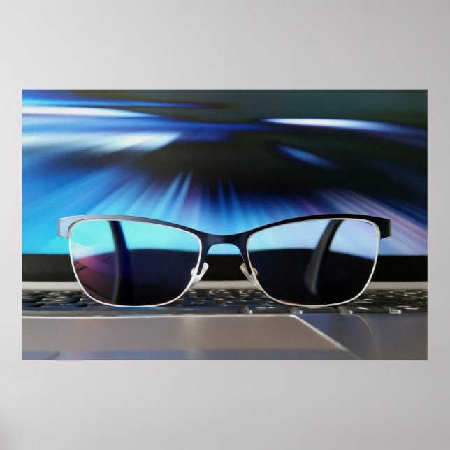 Horizont durch Brille Poster (Vorne)