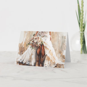 Horizont-schneidende Liebe für die Western-Braut Karte