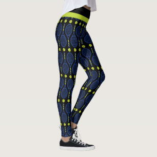 🎾 Horizontal blau, grün, schwarz Tennis 🎾 Leggings