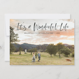 Horizontal Es ist ein wunderschönes Leben Vollblut Feiertagskarte