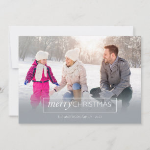 Horizontal Foto Frohe Weihnachten Modernes Grau