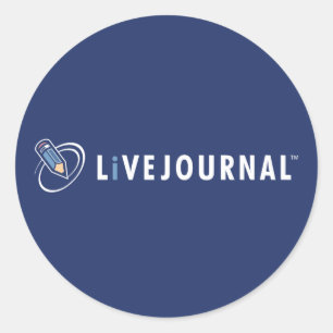 Horizontal für LiveJournal-Logo Runder Aufkleber