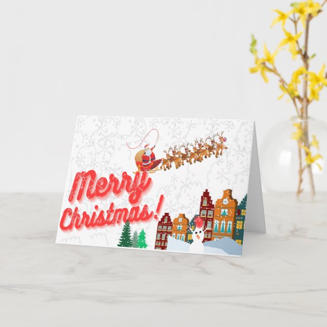 Horizontal geflochtene Weihnachtskarten Karte (Gelbe Blume)