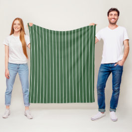 Horizontal gestreift, grün und weiß fleecedecke