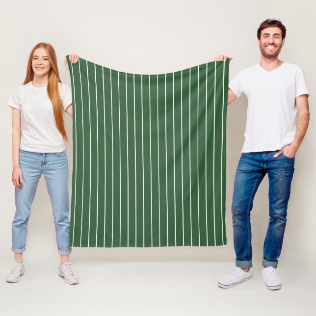 Horizontal gestreift, grün und weiß fleecedecke (Beispiel)