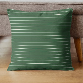 Horizontal gestreift, grün und weiß kissen