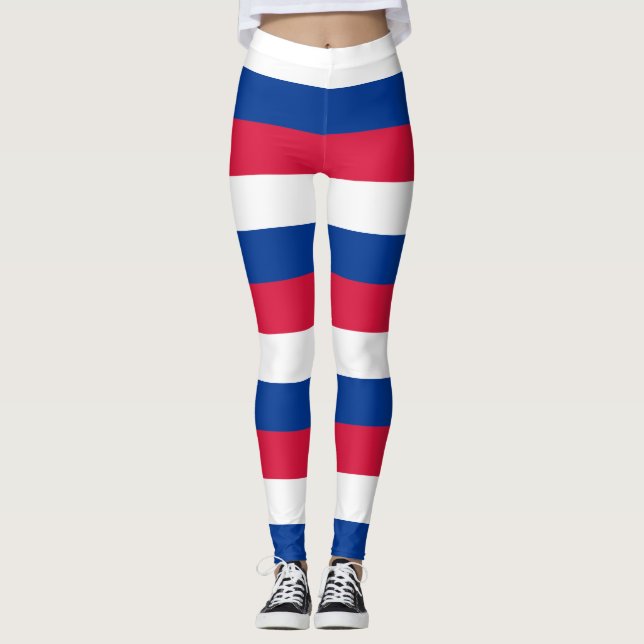 Horizontal gestreift: Nationale Flaggenfarben von  Leggings (Vorderseite)