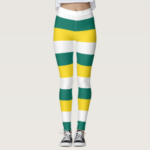 Horizontal gestreifte Macau-Farben Leggings