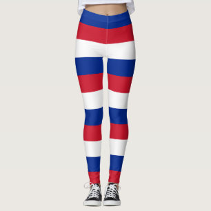 Horizontal gestrichelte kubanische Flaggenfarben Leggings