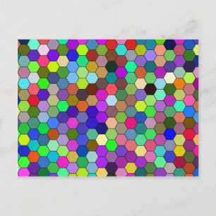Horizontal-Hexagons-Postkarte Postkarte