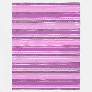 Horizontal lila rosa Streifen mit Polka-Dot-Dekora Fleecedecke