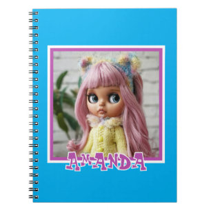 Horizontal lila rosa Streifen mit Polka-Dot-Dekora Notizblock