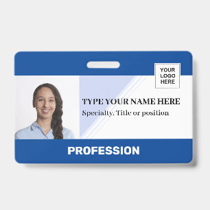 Horizontal Mitarbeiter   Foto Logo Barcode Name Ausweis