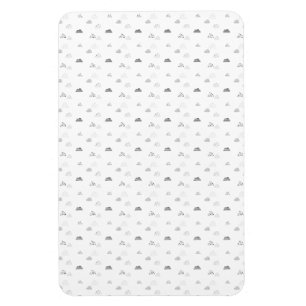 Horizontal, mittelgrau magnet