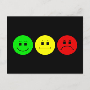 Horizontal Moody Stoplight Lefty Green Postkarte