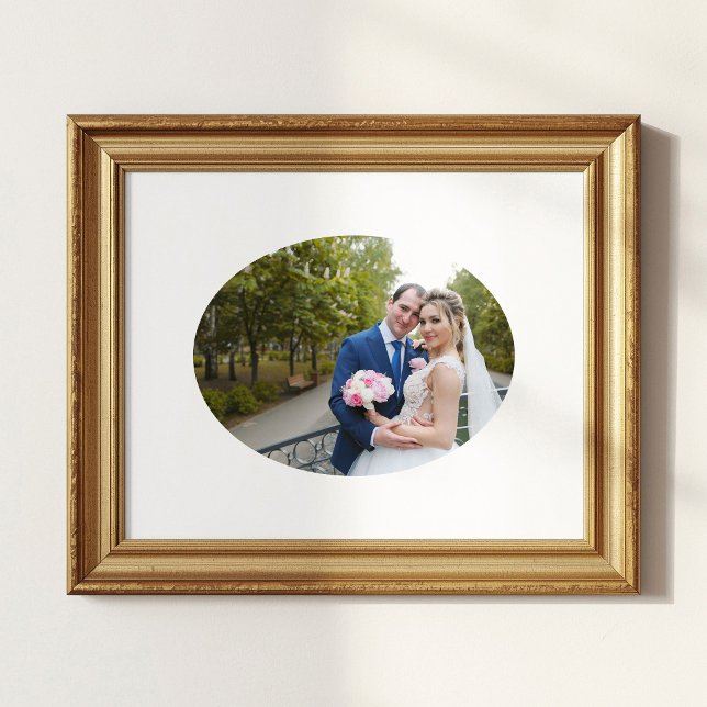 Horizontal Oval Shape Wedding Foto Poster (Horizontal Oval Shape Wedding Photo Poster)