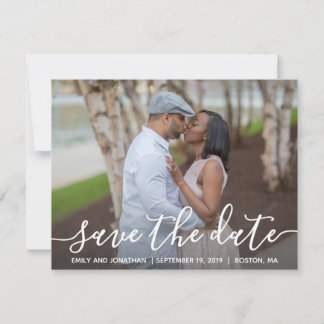 Horizontal Save the Date, modern Date