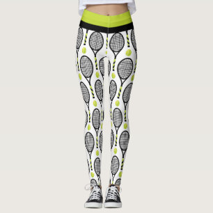 🎾 Horizontal Schwarz und Grün Tennis 🎾 Leggings