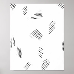 Horizontal, Silber Poster