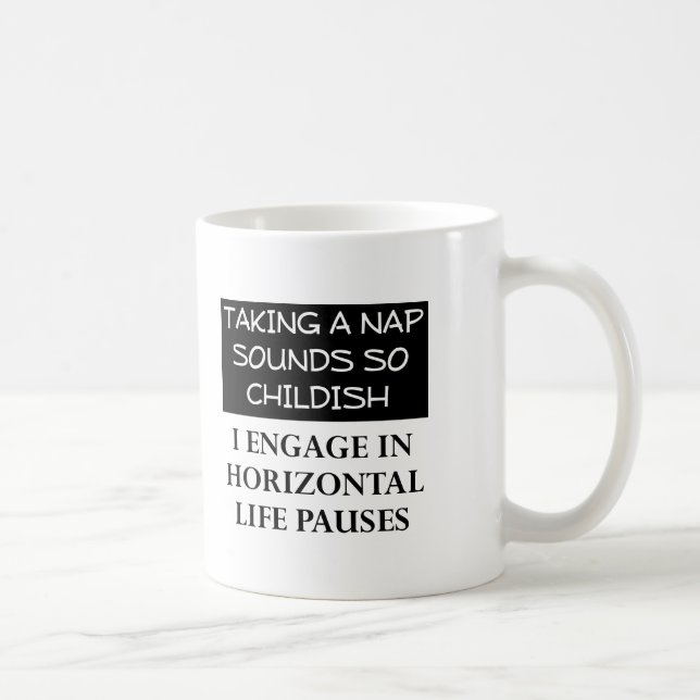 Horizontal sorgt für eine lustige Mug Tasse (Rechts)