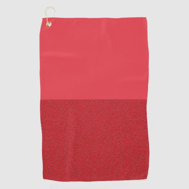 Horizontal Split Tomato Red Golf Handtuch - Anpass (Vorderseite)