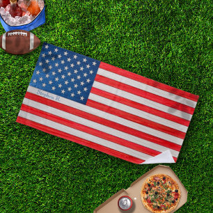Horizontale Ausrichtung der amerikanischen Flagge Strandtuch