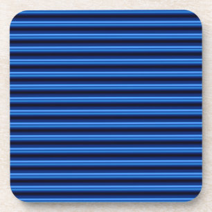 Horizontale Bars aus blauem Metall Getränkeuntersetzer