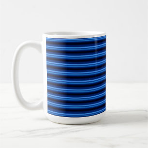 Horizontale Bars aus blauem Metall Kaffeetasse