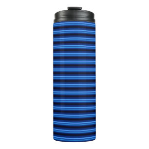 Horizontale Bars aus blauem Metall Thermosbecher