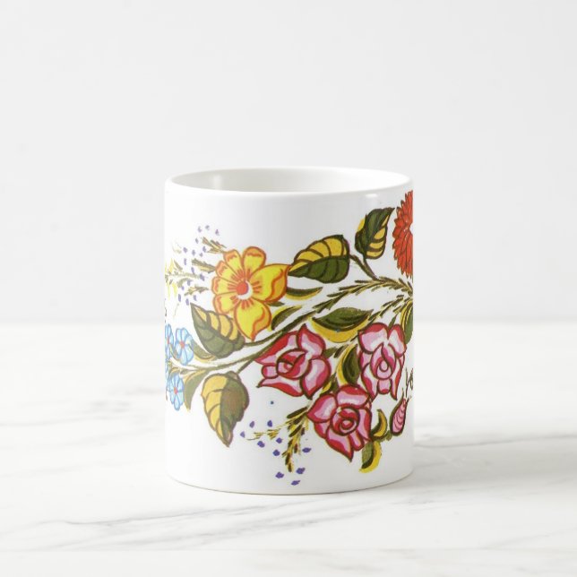 horizontale Blume Tasse (Mittel)