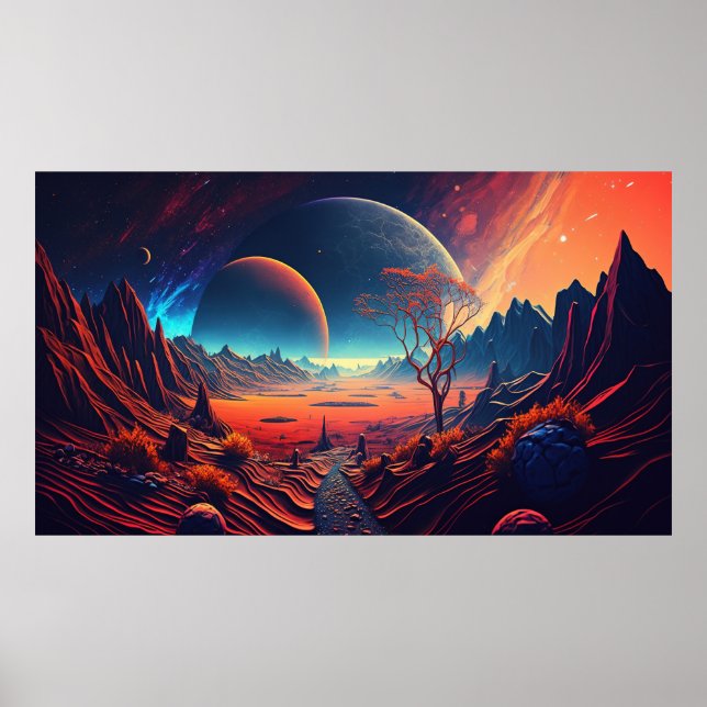 Horizontale Darstellung der Zukunft Poster (Vorne)