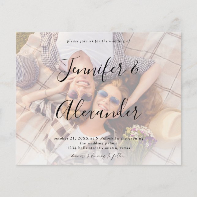 Horizontale Foto-Hochzeit mit großem Foto und groß Flyer (Vorne)