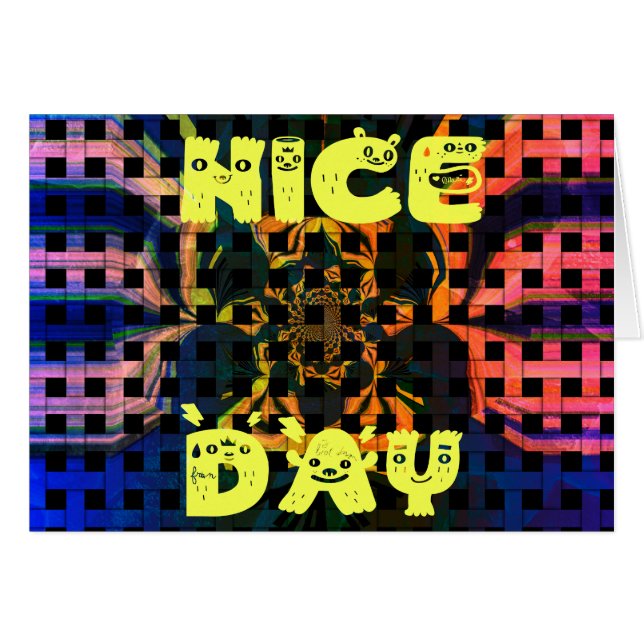 Horizontale Grußkartenvorlage (Vorderseite (Horizontal))