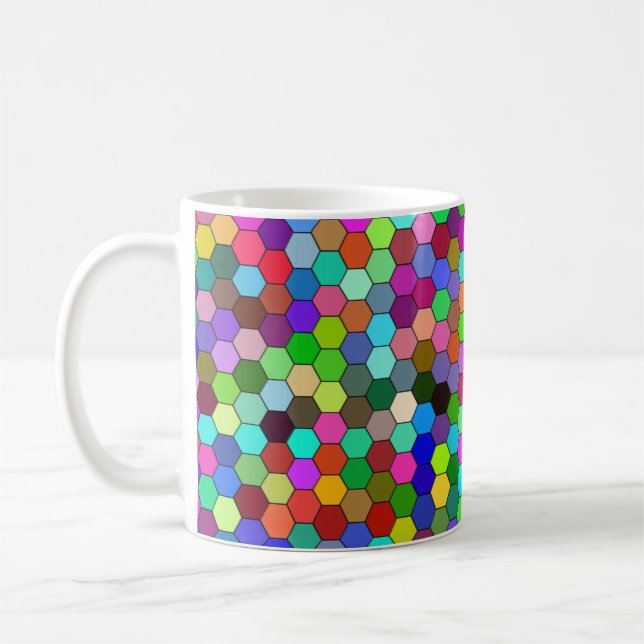 Horizontale Hexagons 11oz Tasse (Links)
