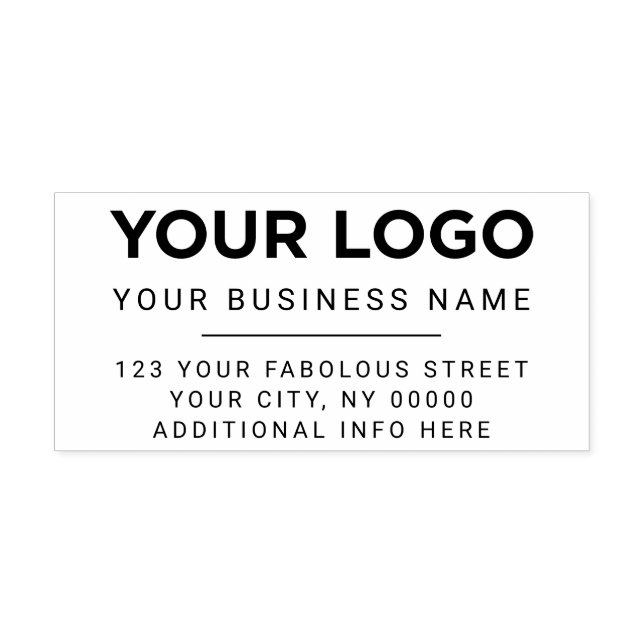 Horizontale Inline-Logos Moderne Rücksendeadresse Permastempel (Design)