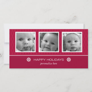 Horizontale Karte mit 3 Fotos