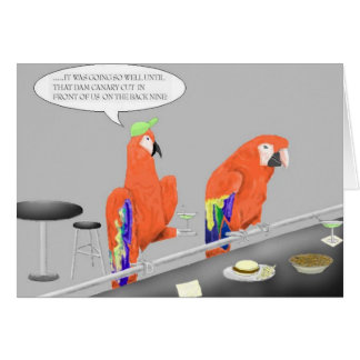 Horizontale Karte "Partying Parrotheads"