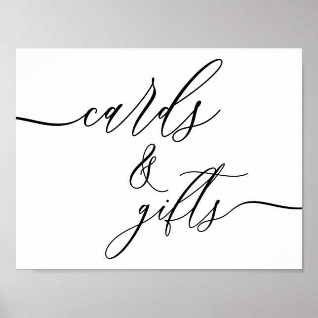 Horizontale Karten und Geschenke mit einfacher sch Poster (Vorne)